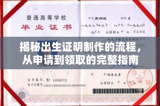 鄞州揭秘出生证明制作的流程，从申请到领取的完整指南