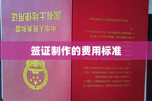 鄞州签证制作的费用标准
