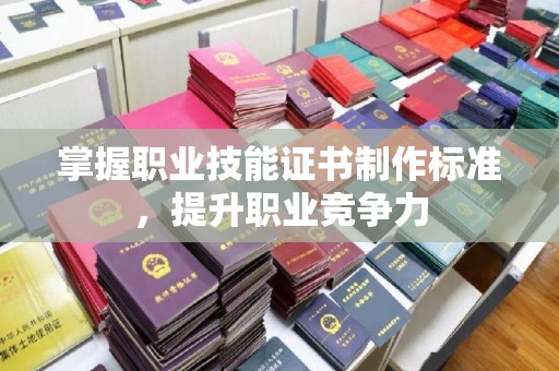 鄞州掌握职业技能证书制作标准，提升职业竞争力