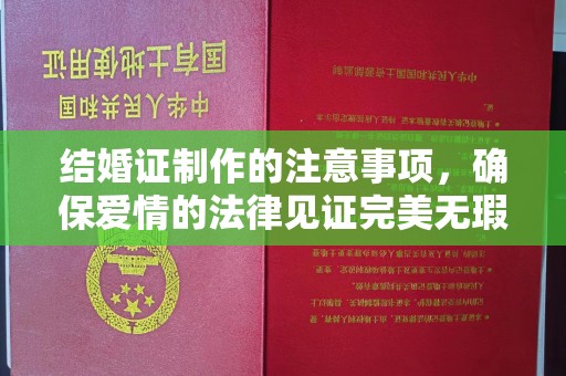 鄞州结婚证制作的注意事项，确保爱情的法律见证完美无瑕
