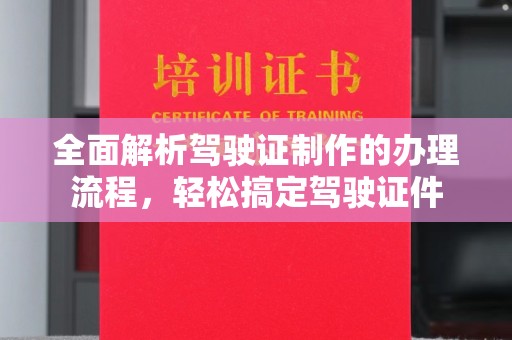 鄞州全面解析驾驶证制作的办理流程，轻松搞定驾驶证件